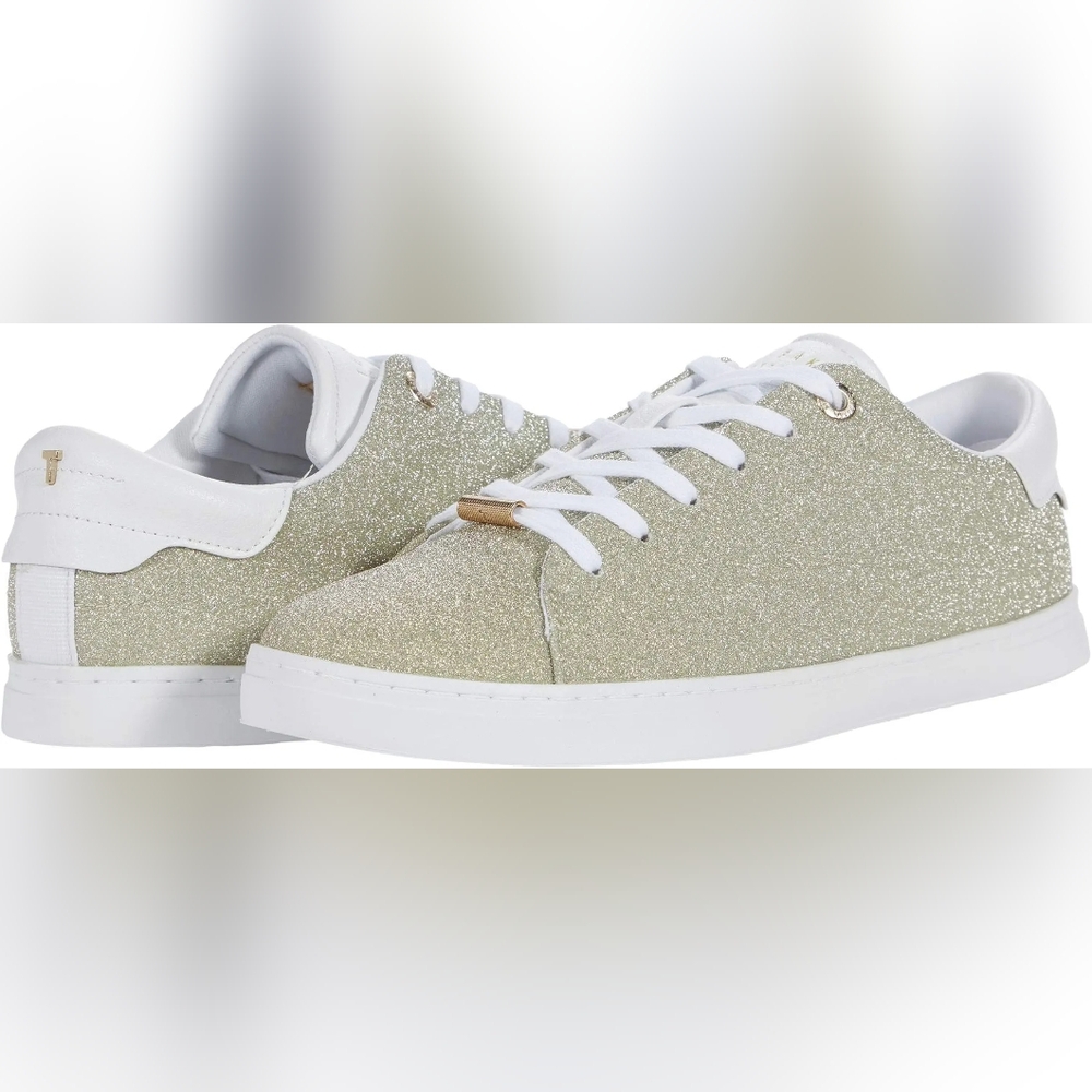 Ted Baker FEEKE Sparkling Gold Sneakers SIZE 7